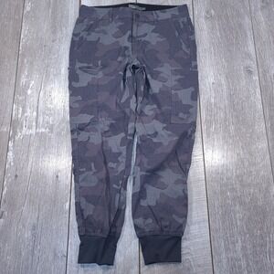 Prana Cargo Jogger Pants Womens 6 Grey Camo Hiking Outdoor Sky Canyon